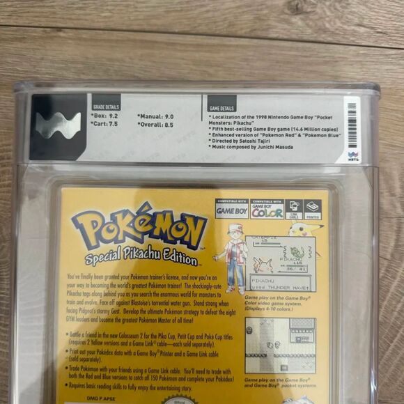 WATA Grade 8.5 Pokemon Yellow & Red CIB Charizard Pikachu Nintendo Gameboy - Picture 8 of 9